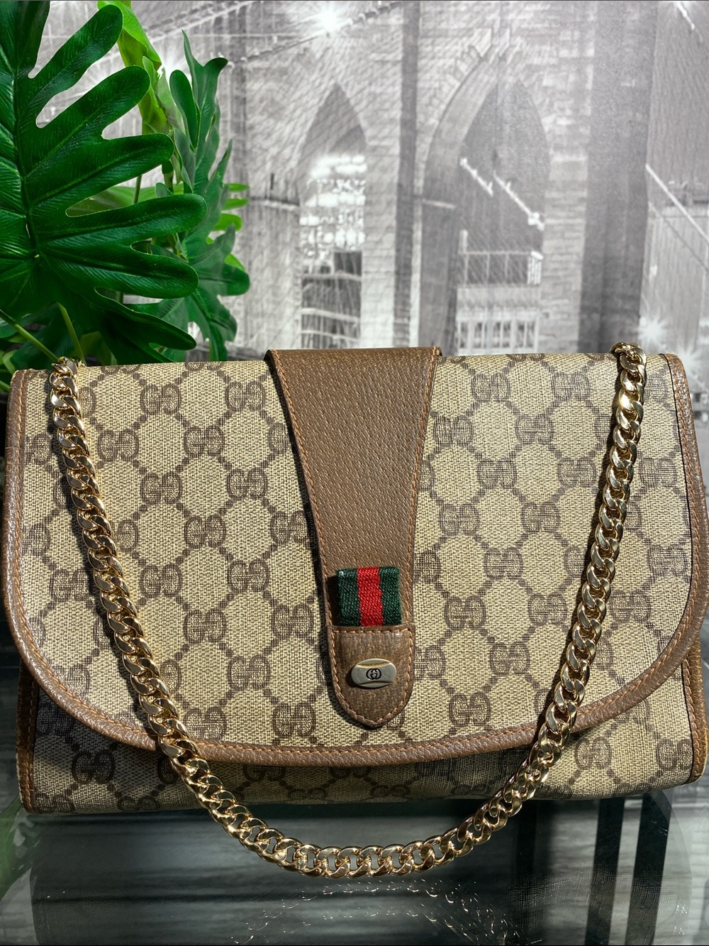 Authentic Rare Gucci Ophidia Sherry Line GG Supreme Bag